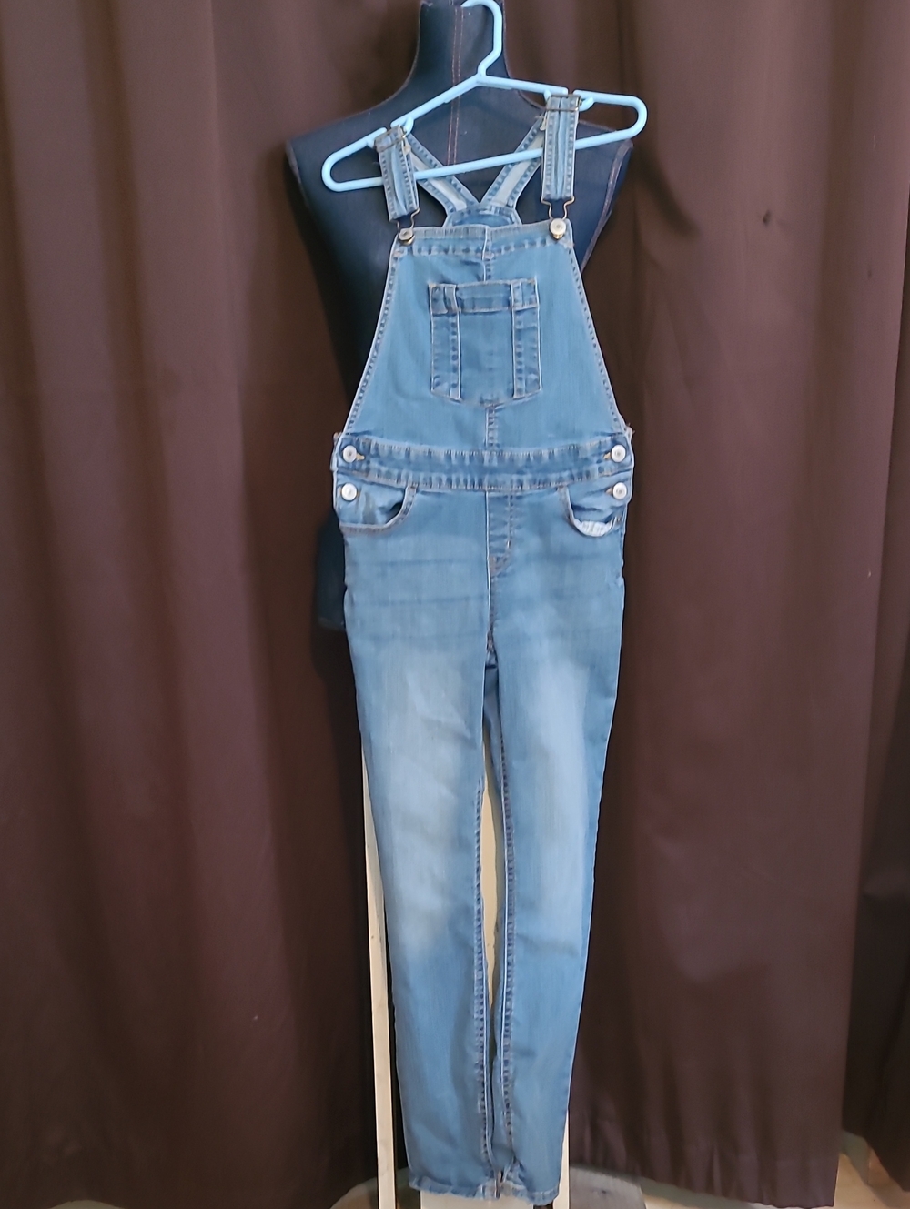 Kids Light Blue Denim Overalls with Adjustable Straps